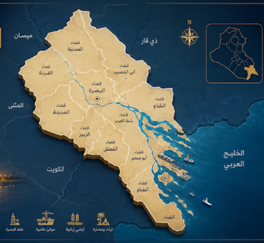 The strategic location of Basra Governorate